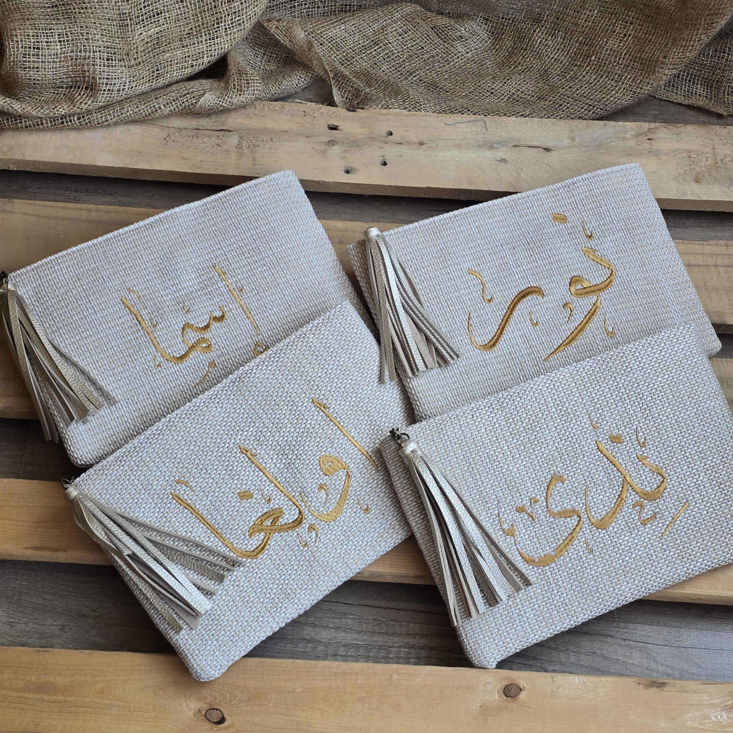 A. Customized Clutch: Arabic Calligraphy- Golden - Image 4