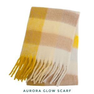 A.  Fringed Scarf: Aurora Glow
