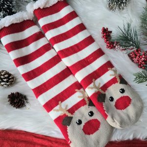 Home Sockings: Red Rudolph 
(size 35 to 41 EUR)