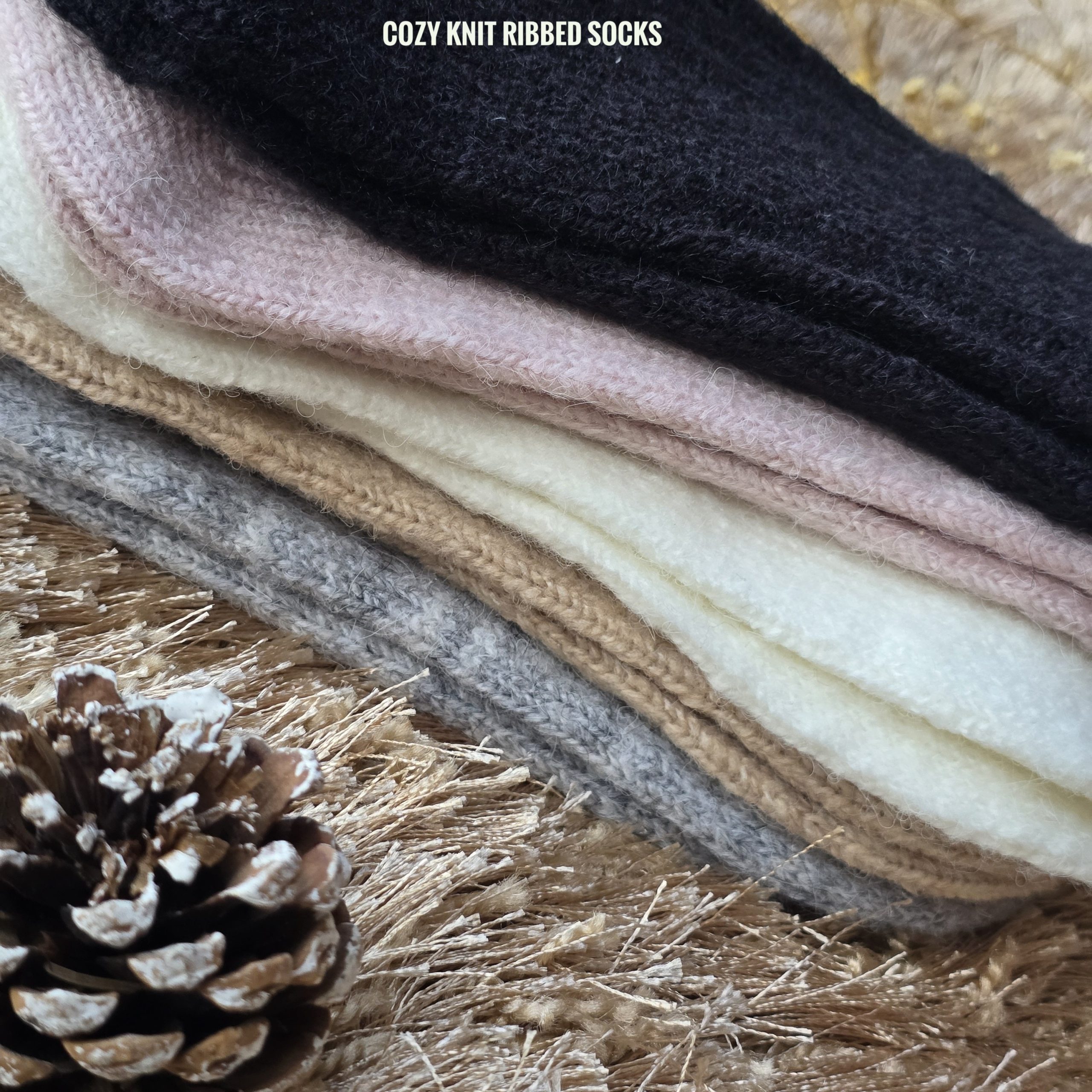 Cozy Knit Ribbed Socks - Image 10