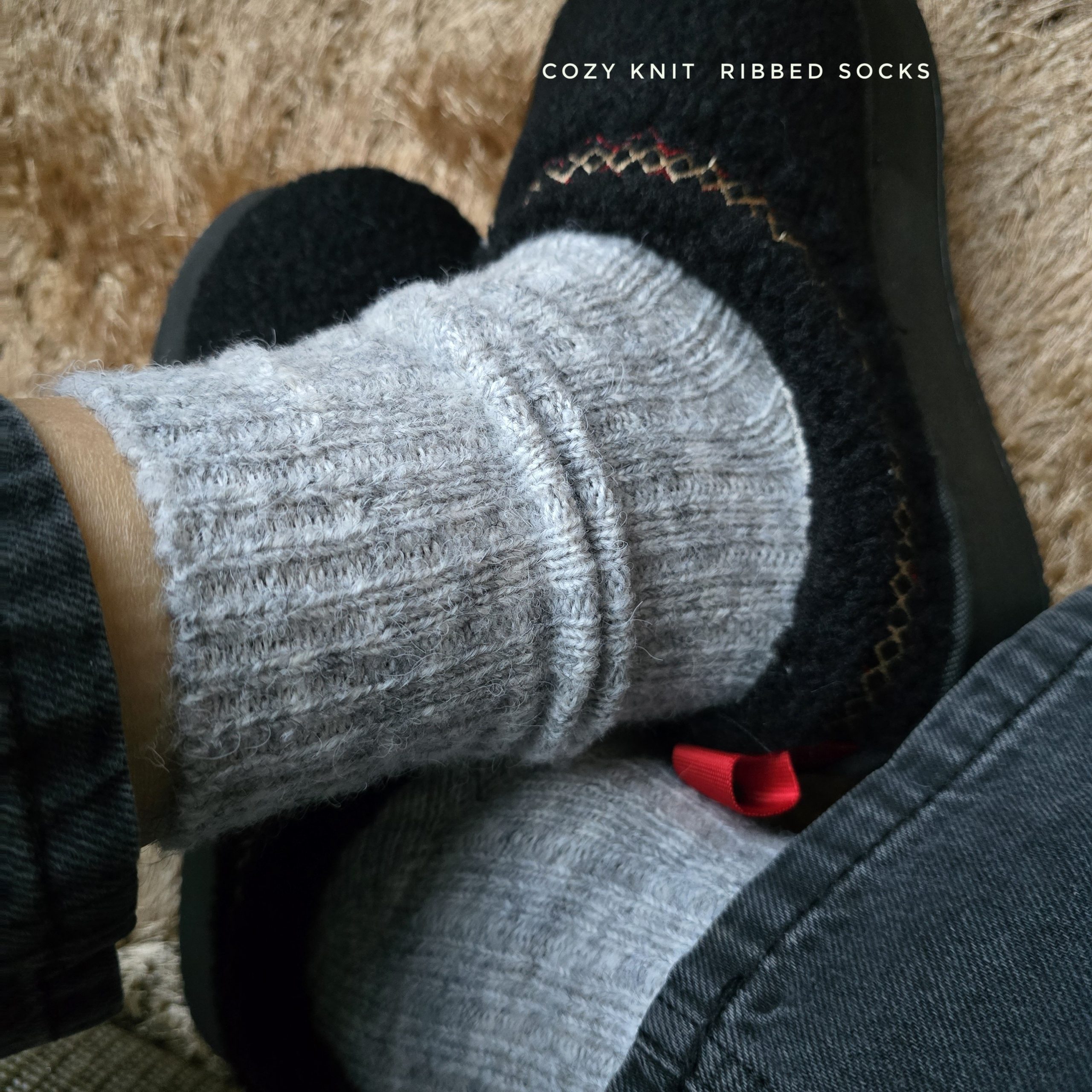 Cozy Knit Ribbed Socks - Image 11