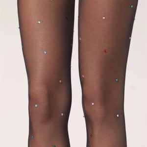 A.  Sparkling Rainstones Tights