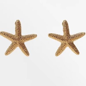 Golden Starfish Earrings