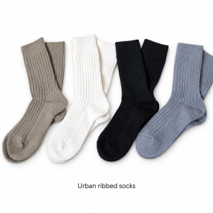 A.  Urban Knit Ribbed Socks