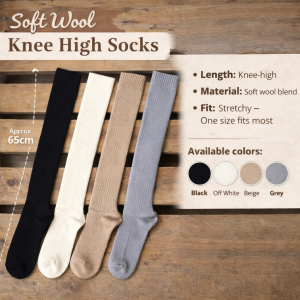 A.   Knee High socks : Soft Wool