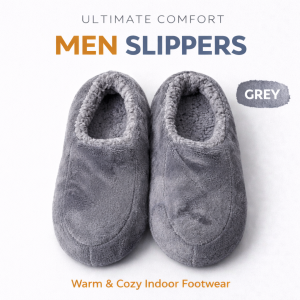 Men Slippers: Grey