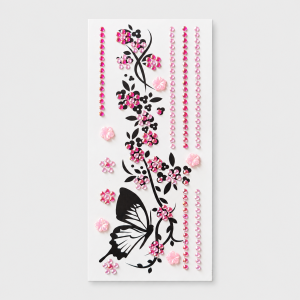 Tattoo Beadazzle: Butterflies  pink