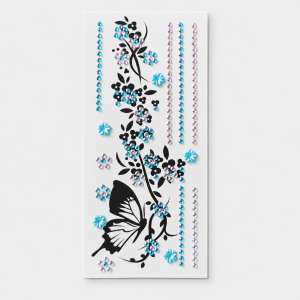 Tattoo Beadazzle: Butterflies  Blue