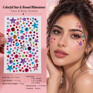 Beadazzle Sheets: Colorful Stars & Round