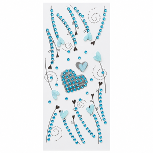 Tattoo Beadazzle Sheet: Blue Heart